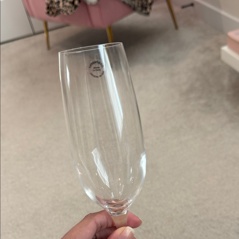 Tiffany & Co. Clear Crystal Flutes on Iconic Blue Box - Picture 3 of 11